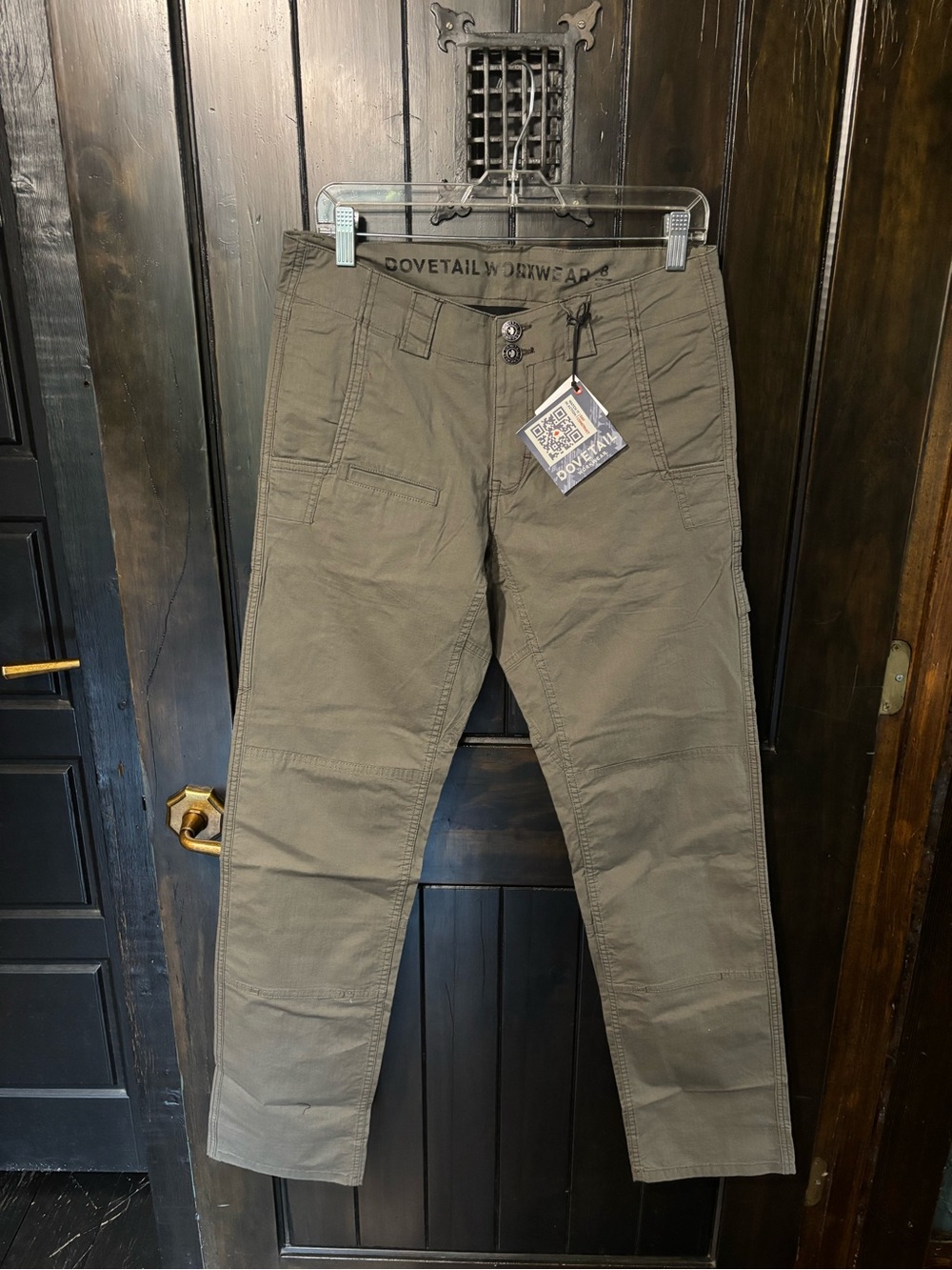 Dovetail Workwear Women's Casual Pants khaki olive green cargo size 8